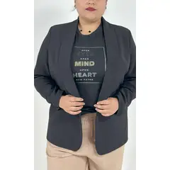 L Y H - Chaqueta Para Mujer Negro Marca L&H