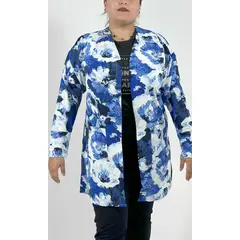 L Y H - Chilango Para Mujer Manga Larga Azul Marca L&H