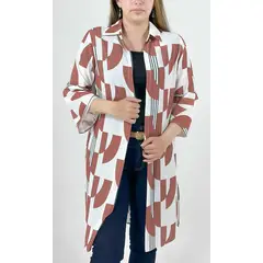 L Y H - Chilango Para Mujer Manga 34 Khaki Oscuro Marca L&H