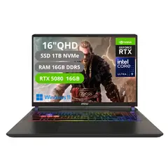 MSI - Portatil Gamer Vector 16 Hx AI Intel Core Ultra 9 275HX Ram 16gb Ssd 1tb Rtx 5080 16gb
