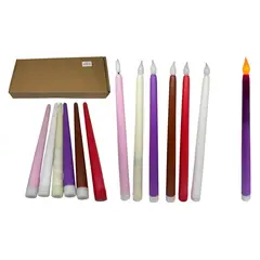 MAZUGI - Veladora Cirio Velones Vela 27cm Luz Led X3 Und