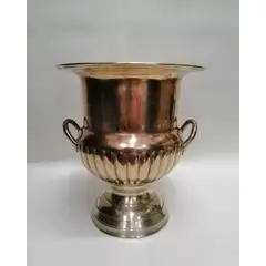 SIN ETIQUETAS - Frutero Florero O Copon Antiguo Hindu En Bronce 1930