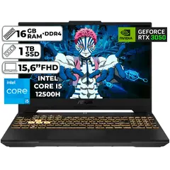 ASUS - PORTÁTIL GAMER INTEL CORE I5-12500H 16GB RAM 1TB SSD RTX 3050 4GB WIN 11 15,6" FHD JAEGER GRAY