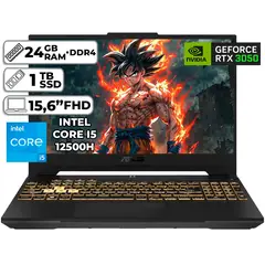 ASUS - PORTÁTIL GAMER INTEL CORE I5-12500H 24GB RAM 1TB SSD RTX 3050 4GB 15,6" FHD JAEGER GRAY
