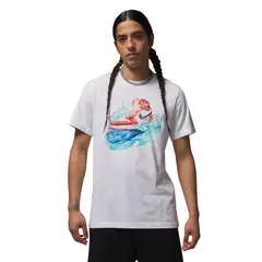 NIKE - Camiseta M J Flt Ess Aj1 Ss Crew Hombre-Blanco