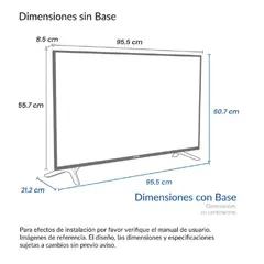 CHALLENGER - Televisor 43 pulgadas LED FULL HD Google TV LED 43TG81 BT GOOGLE TV T2