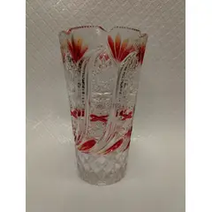 SIN ETIQUETAS - Florero En Cristal Murano Antiguo Italy Talla De Flores
