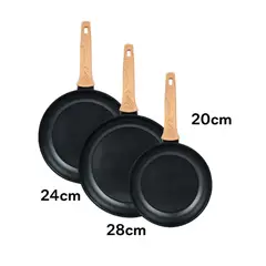 BERGNER - Set x3 Sartenes Fusión Aluminio Forjado 20, 24 y 28 cm Antiadherente