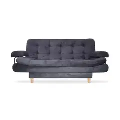 GENERICO - Sofa Cama Walker Tela Gris + Cojines