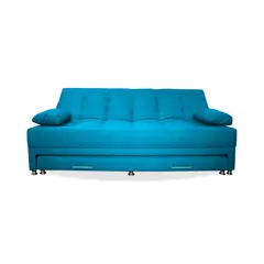 GENERICO - Sofa Cama Senn Nido Tarima Turquesa + Cojin Multiuso