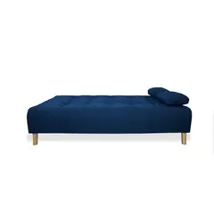 GENERICO - Sofa Cama Fischer 3 Puestos Azul Petroleo + Cojines
