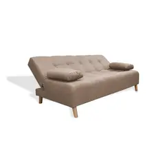 GENERICO - Sofa Cama Fischer 3 Puestos Camel + Cojines