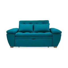 GENERICO - Sofá Cama Martin 3 Puestos Doble Convertible Madera Algodón