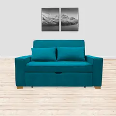 GENERICO - Sofa Cama Multifuncional Hofer Turquesa
