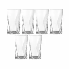 LIBBEY - Set x6 Vasos Rombus HB 465 ml – Vidrio Elegante para Toda Ocasión