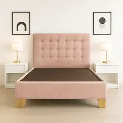 ESTILO Y CONFORT - Basecama y Cabecero 160x190 Rosa
