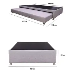 GENERICO - Cama Tarima Nido Zehnder 120 Gris Claro