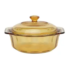 HOME ELEMENTS - Olla 1.5 Litros Refractaria Vidrio con Tapa