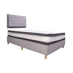 GENERICO - Combo Base Cama y Colchón Fontana 140 Doble mas espaldar