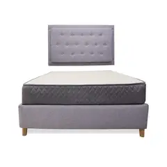 GENERICO - Combo Base Cama y Colchón Jordan 140 Doble mas espaldar