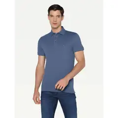 TOMMY HILFIGER - Polo azul oscuro 1985 Collection de corte slim