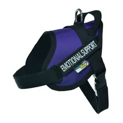GENERICO - Arnes K9 Talla S Morado Con 2 Parches Emotional Support