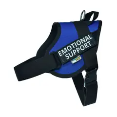 GENERICO - Arnes K9 Talla M Azul Con 2 Parches Emotional Support