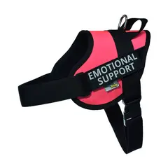 GENERICO - Arnes K9 Talla M Fucsia Con 2 Parches Emotional Support