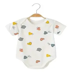 100 - Mameluco Blanco Corazones Multicolor
