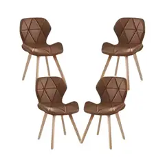 DISTRIONLINE - 4 unidades de Silla Mariposa color marron