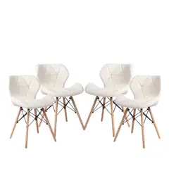 DISTRIONLINE - 4 unidades de Silla Mariposa color Blanco