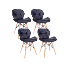 DISTRIONLINE - 4 unidades de Silla Mariposa color Negro