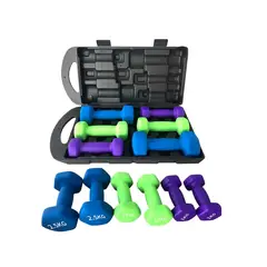 FOCUS - Set De Seis Mancuernas En Vinilo 10Kg SC-80069