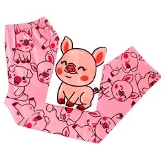GENERICO - Pijamas Dama Estampada Piel de Durazno Cerdito