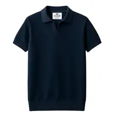 SALVADOR BEACHWEAR - POLO DE PUNTO AZUL OSCURA