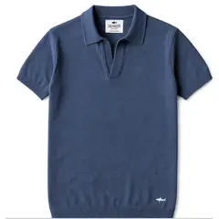 SALVADOR BEACHWEAR - POLO DE PUNTO AZUL PETROLEO