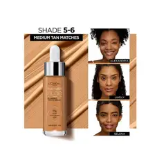 LOREAL PARIS - Base True Match Nude Hyaluronic LOréal Paris Tinted Serum - Tono 5-6 Medium-Tan