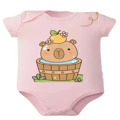 100 - Mameluco Rosado con Capibara