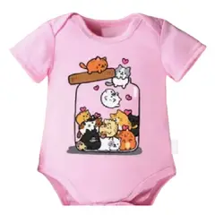 100 - Mameluco Rosado Con Gaticos