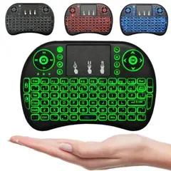 OEM - Mini Teclado Inalámbrico LED con Touchpad Smart TV Android TV Box