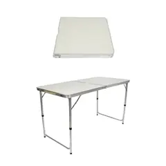 TRIPLE CLEAN - Mesa plegable portátil 120 x 60 cm