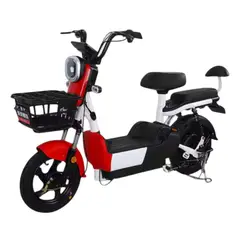 ECO BIKE - BICICLETA ELÉCTRICA 800 WATS ECORIDE Rojo+Blanco 120Kl