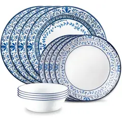 CORELLE - Vajilla Portofino Encanto Mediterráneo 12 Piezas
