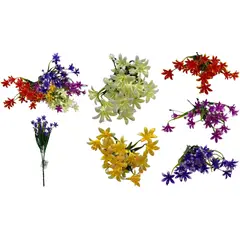 MAZUGI - Rosas Ramo mini flores Plástico Decoración Arreglos Florales Artificiales