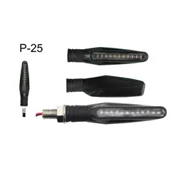 GENERICO - Direccionales Amarillas Base Negra Stallion para Moto