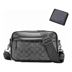 MODELO ESPECIAL - BOLSO BANDOLERA ELEGANTE ESTILO COACH PARA HOMBRE