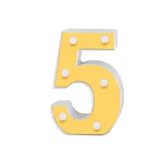 GENERICO - Letras Numeros De Luces Decoracion Fiesta Cumpleaños Cinco