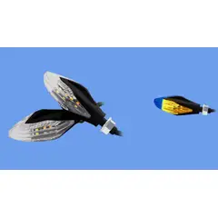 GENERICO - Direccionales Stallion Modelo Amuleto LED para Moto
