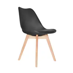 BONNO - Silla Auxiliar Ema Cómoda Moderna Decorativa Color Negro