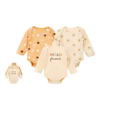 GENERICO - Set De Bodies Mamelucos Para Bebe Niño 3 und Algodón Org